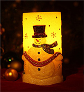 家印象-智能圣诞雪人电子蜡烛----完美摆件 圣诞节礼物